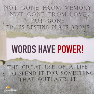 words on headstones